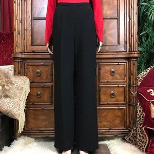 Le Suit Manchester Black Baby Wide Leg Flat Front Pant